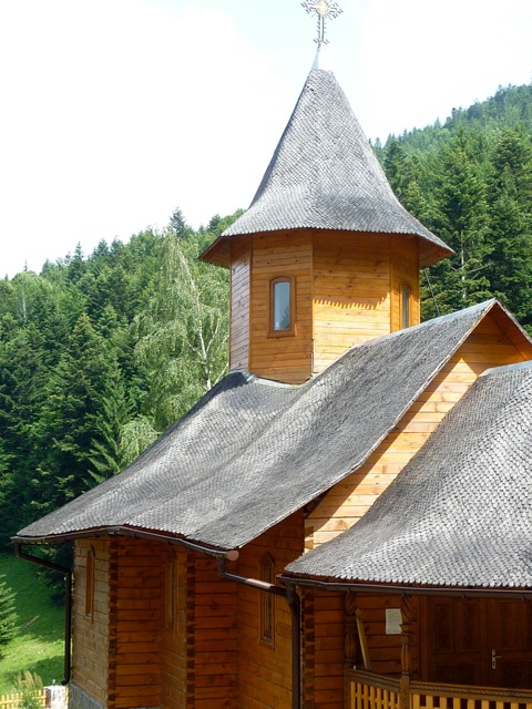 The wooden church at the monastery
