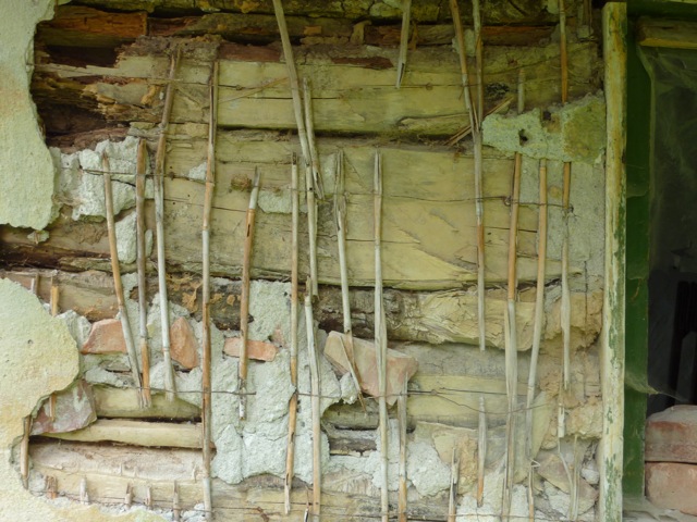 A crumbling wall of the shepherd's hut