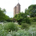 elizabethan-garden View from the White Garden to the Elizabethan Tower where Vita Sackville West wrote