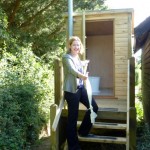 Our MP opeing our new composting loo!