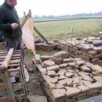 Practising the drystone walling