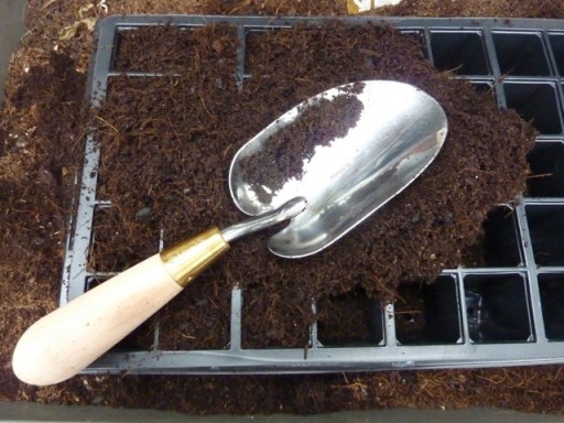 shiny garden trowel by burgon and ball