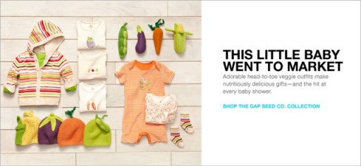 baby clothes with a garden theme by gap