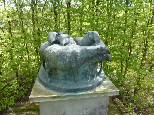 sculpture of garden sheep