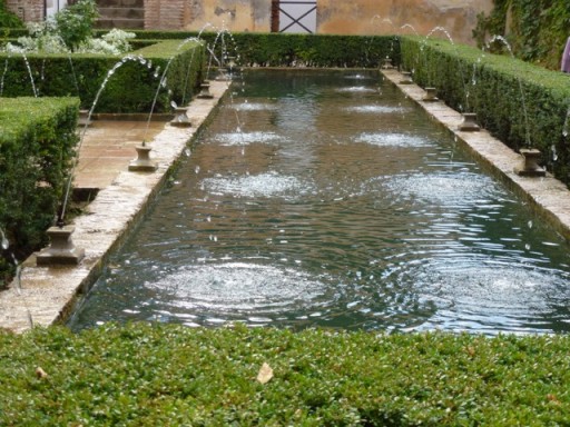 Water jets in the generalife garden