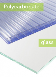 options for greenhiouse glazing include polycarbonate or glass
