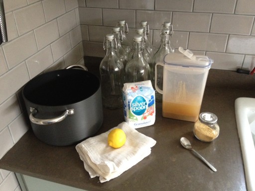 Equipment required to make ginger beer