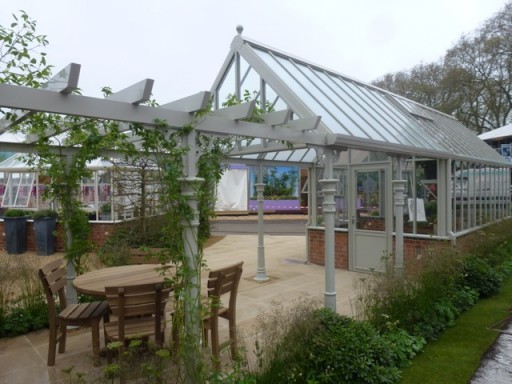 victorian greenhouse with canopy