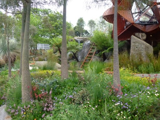 trailfinders garden on a cloudy day