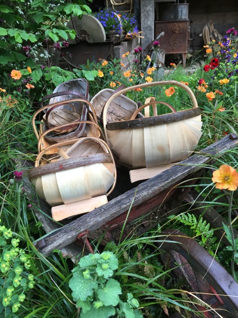 stack of trugs on display