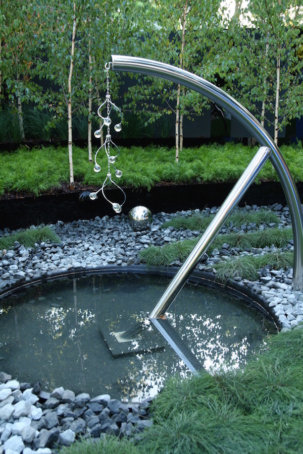 Stainless steel water feature
