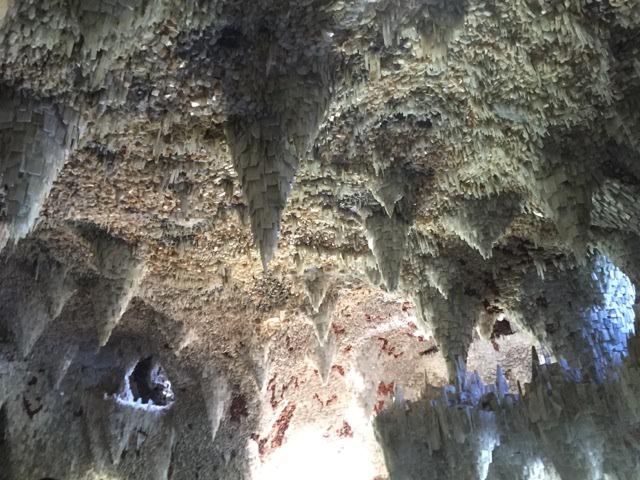 close up of manmade stalagtite