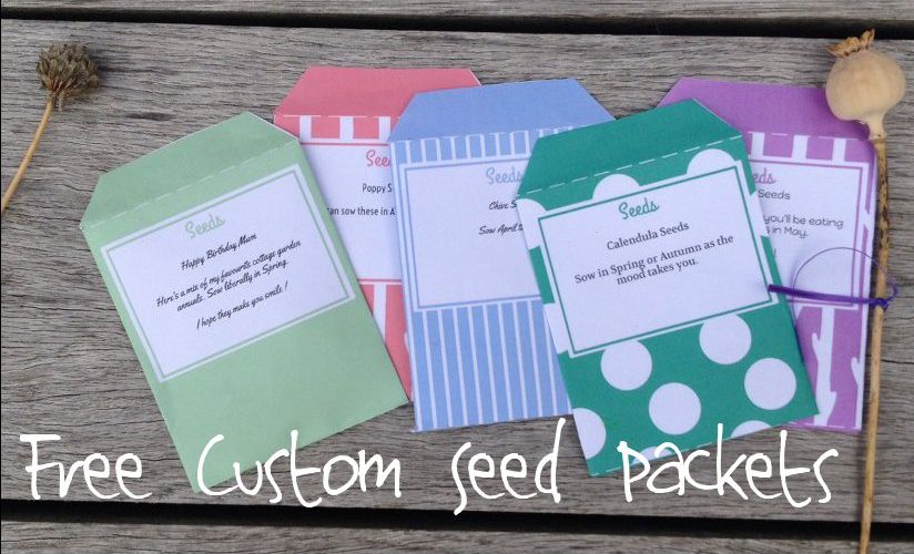 free custom seed packet templates