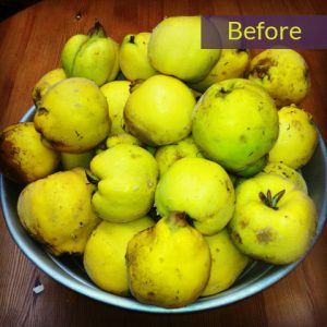 quince fruit in a bowl