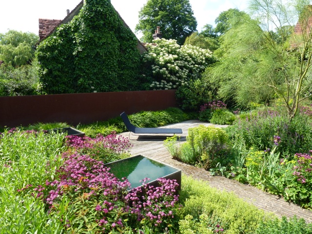 rusted corten water feature